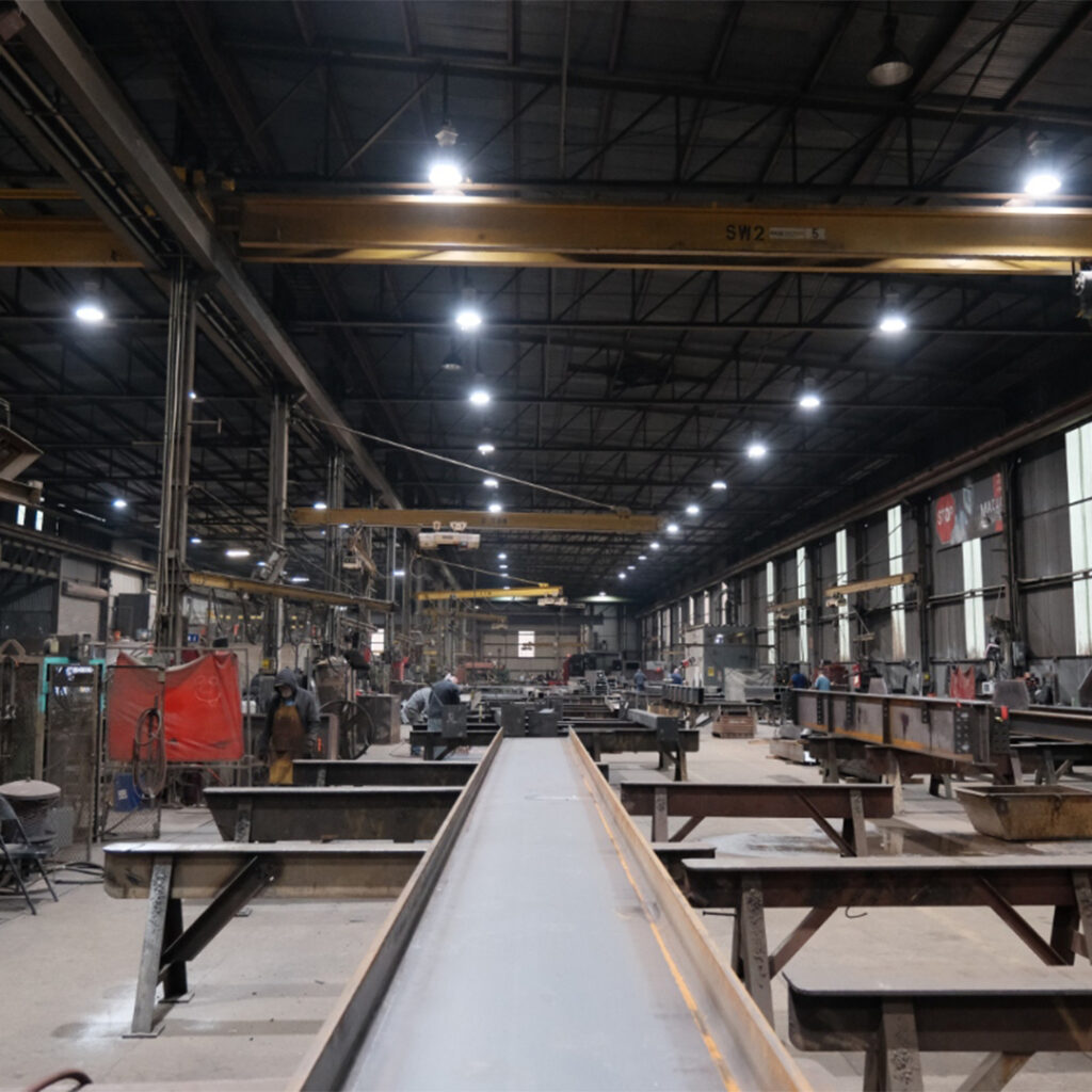 Inside of the Macuch Steel manufacturing facility in Augusta, GA